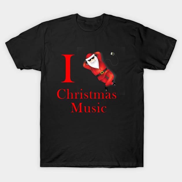 I Heart Christmas Music T-Shirt by Santa Tapes Christmas Blog